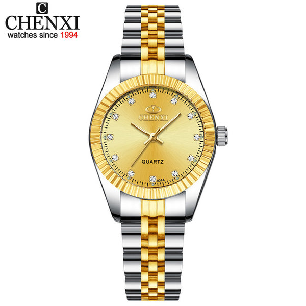 Luxury Stainless Steel Quartz Waterproof Diamond Wrist watch