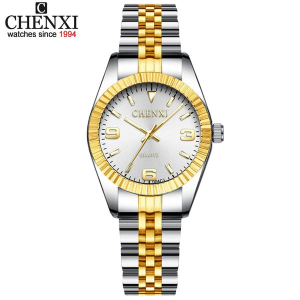 Luxury Stainless Steel Quartz Waterproof Diamond Wrist watch