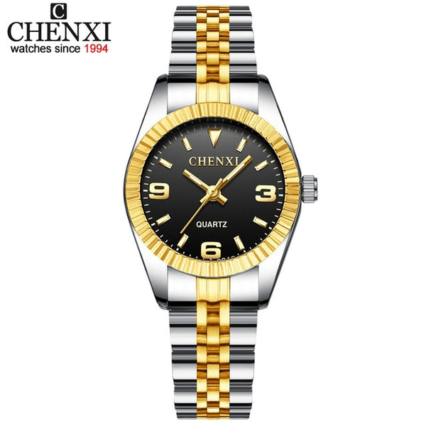 Luxury Stainless Steel Quartz Waterproof Diamond Wrist watch