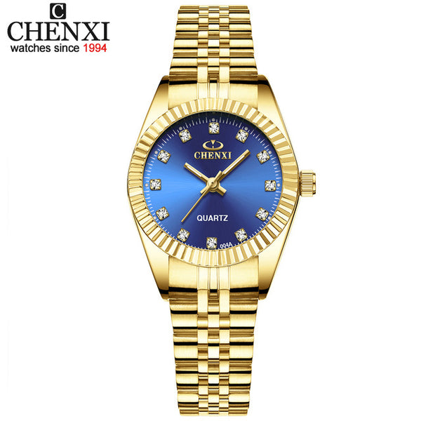 Luxury Stainless Steel Quartz Waterproof Diamond Wrist watch