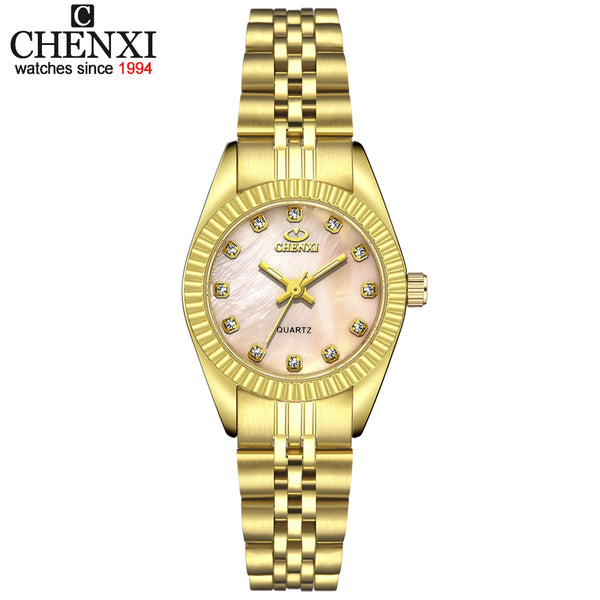 Luxury Stainless Steel Quartz Waterproof Diamond Wrist watch