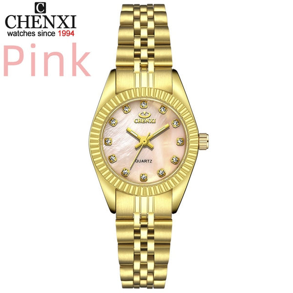 Luxury Stainless Steel Quartz Waterproof Diamond Wrist watch