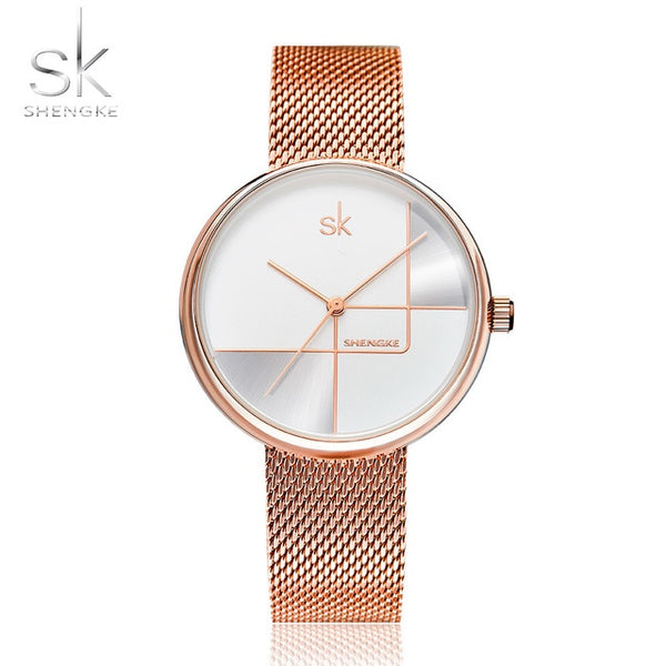 Rosegold Mesh Special Dial Quartz Japanese Movement Wrist watch
