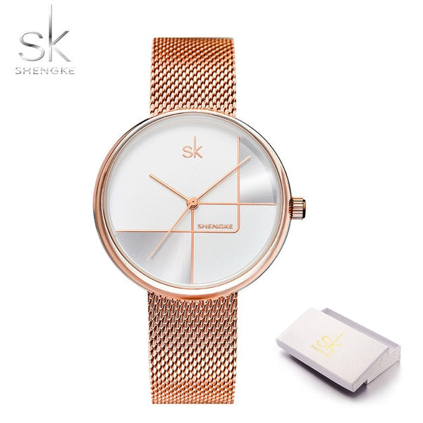 Rosegold Mesh Special Dial Quartz Japanese Movement Wrist watch