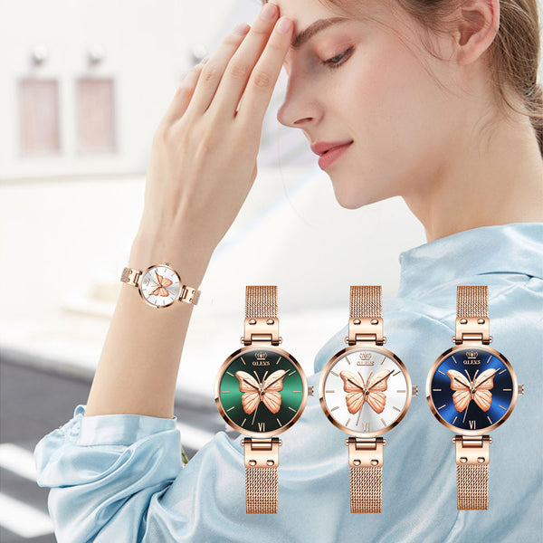 Olevs Women Butterfly Watch