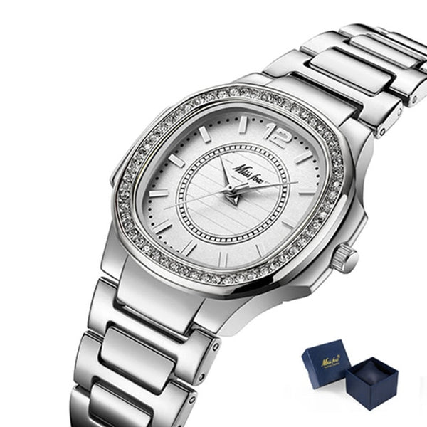 Geneva Designer Luxury Brand Diamond Quartz Gold Wrist Watch
