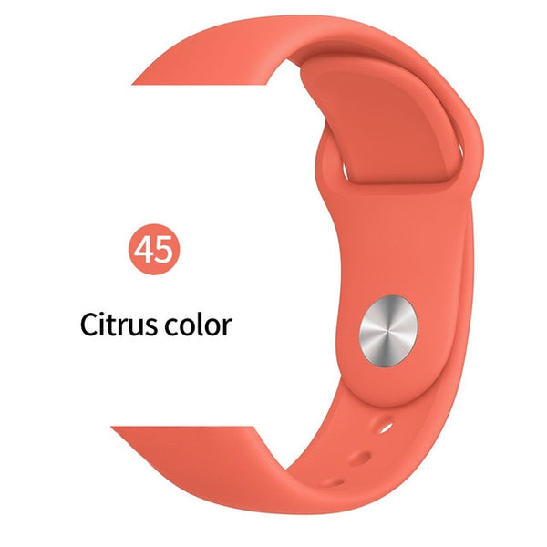 Soft Sports Watch Silicone band Watch for Apple 4 3 2 1 38 MM 42 MM Breathable Bracelet for Iwatch Series 5 40mm 44mm strap