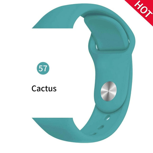 Soft Sports Watch Silicone band Watch for Apple 4 3 2 1 38 MM 42 MM Breathable Bracelet for Iwatch Series 5 40mm 44mm strap