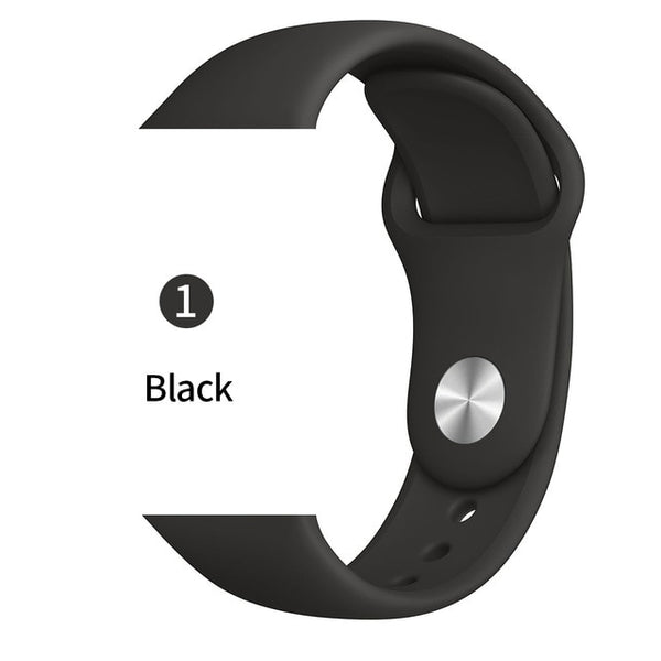 Soft Sports Watch Silicone band Watch for Apple 4 3 2 1 38 MM 42 MM Breathable Bracelet for Iwatch Series 5 40mm 44mm strap