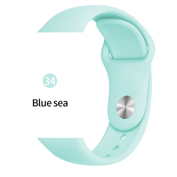 Soft Sports Watch Silicone band Watch for Apple 4 3 2 1 38 MM 42 MM Breathable Bracelet for Iwatch Series 5 40mm 44mm strap