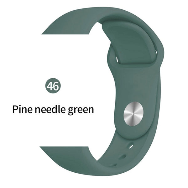 Soft Sports Watch Silicone band Watch for Apple 4 3 2 1 38 MM 42 MM Breathable Bracelet for Iwatch Series 5 40mm 44mm strap