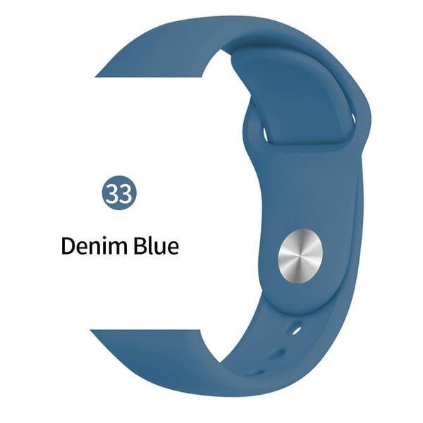 Soft Sports Watch Silicone band Watch for Apple 4 3 2 1 38 MM 42 MM Breathable Bracelet for Iwatch Series 5 40mm 44mm strap