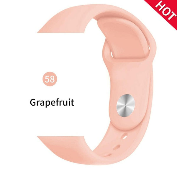 Soft Sports Watch Silicone band Watch for Apple 4 3 2 1 38 MM 42 MM Breathable Bracelet for Iwatch Series 5 40mm 44mm strap