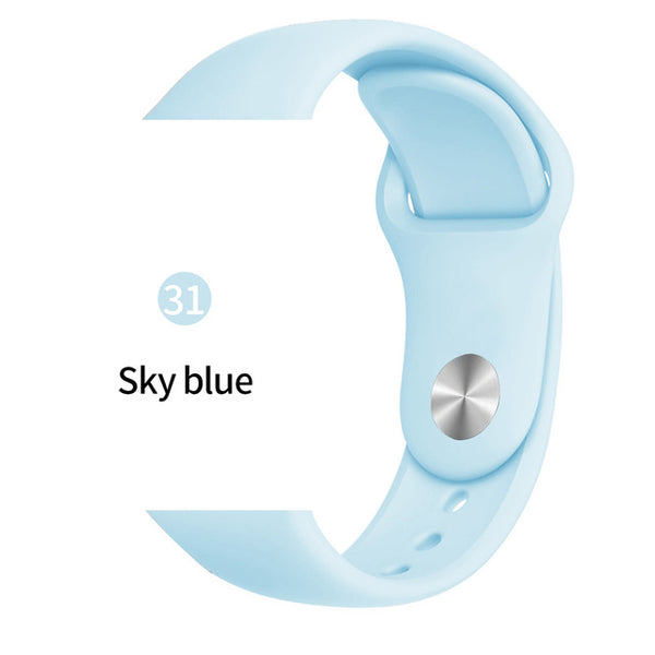 Soft Sports Watch Silicone band Watch for Apple 4 3 2 1 38 MM 42 MM Breathable Bracelet for Iwatch Series 5 40mm 44mm strap