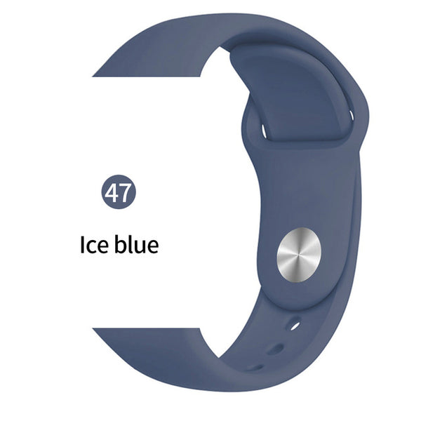 Soft Sports Watch Silicone band Watch for Apple 4 3 2 1 38 MM 42 MM Breathable Bracelet for Iwatch Series 5 40mm 44mm strap