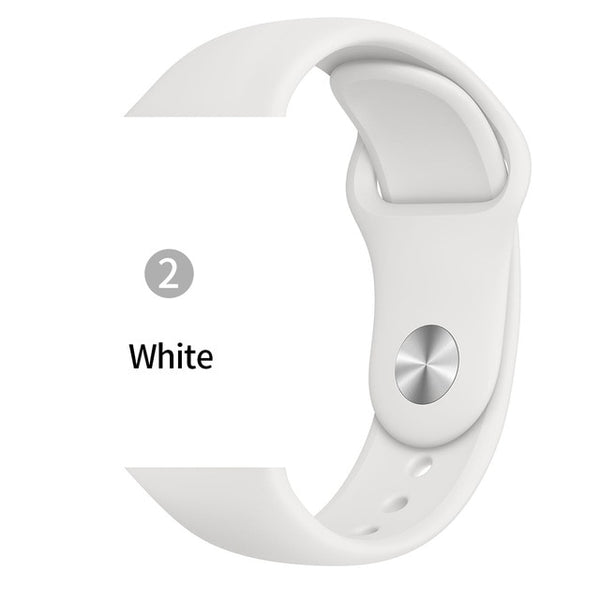Soft Sports Watch Silicone band Watch for Apple 4 3 2 1 38 MM 42 MM Breathable Bracelet for Iwatch Series 5 40mm 44mm strap