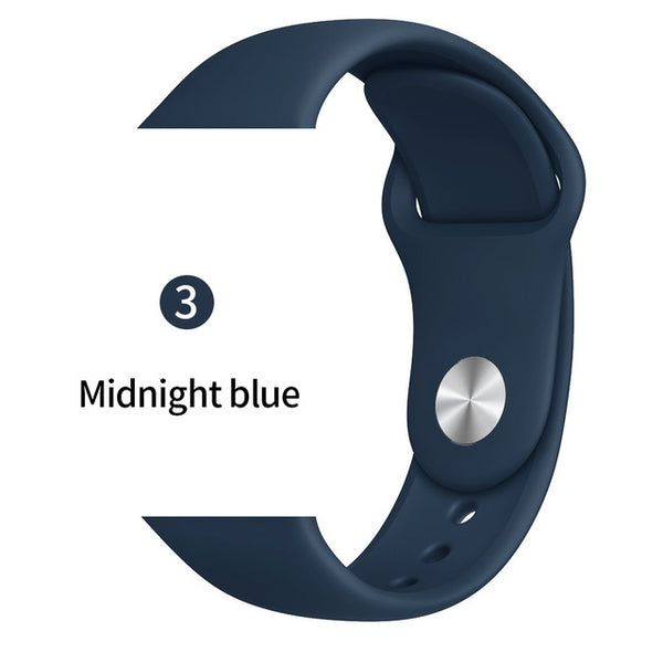 Soft Sports Watch Silicone band Watch for Apple 4 3 2 1 38 MM 42 MM Breathable Bracelet for Iwatch Series 5 40mm 44mm strap