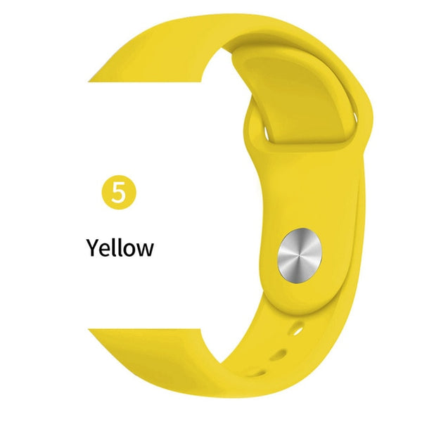 Soft Sports Watch Silicone band Watch for Apple 4 3 2 1 38 MM 42 MM Breathable Bracelet for Iwatch Series 5 40mm 44mm strap