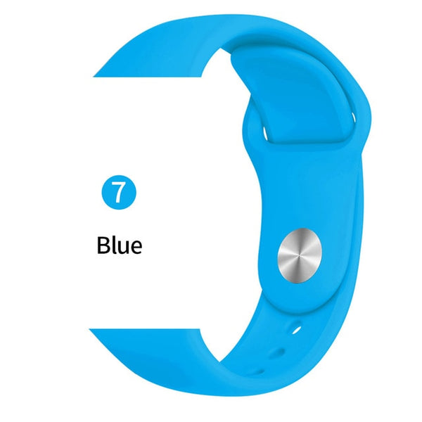 Soft Sports Watch Silicone band Watch for Apple 4 3 2 1 38 MM 42 MM Breathable Bracelet for Iwatch Series 5 40mm 44mm strap
