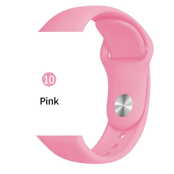 Soft Sports Watch Silicone band Watch for Apple 4 3 2 1 38 MM 42 MM Breathable Bracelet for Iwatch Series 5 40mm 44mm strap