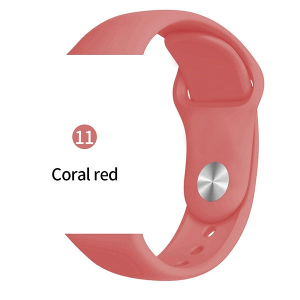 Soft Sports Watch Silicone band Watch for Apple 4 3 2 1 38 MM 42 MM Breathable Bracelet for Iwatch Series 5 40mm 44mm strap