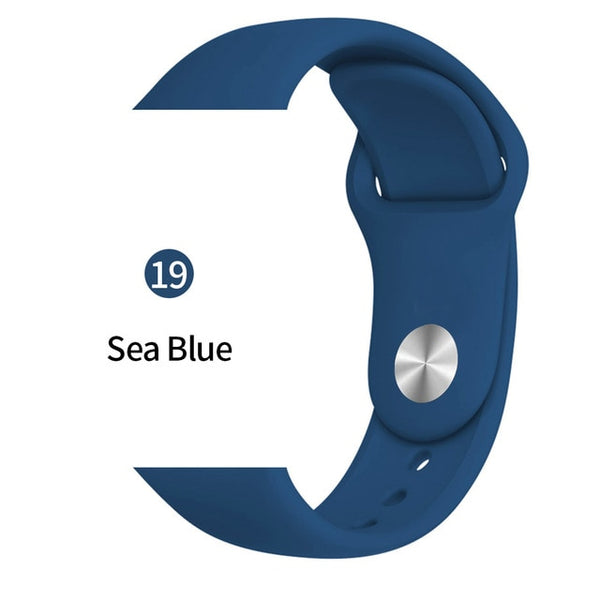 Soft Sports Watch Silicone band Watch for Apple 4 3 2 1 38 MM 42 MM Breathable Bracelet for Iwatch Series 5 40mm 44mm strap