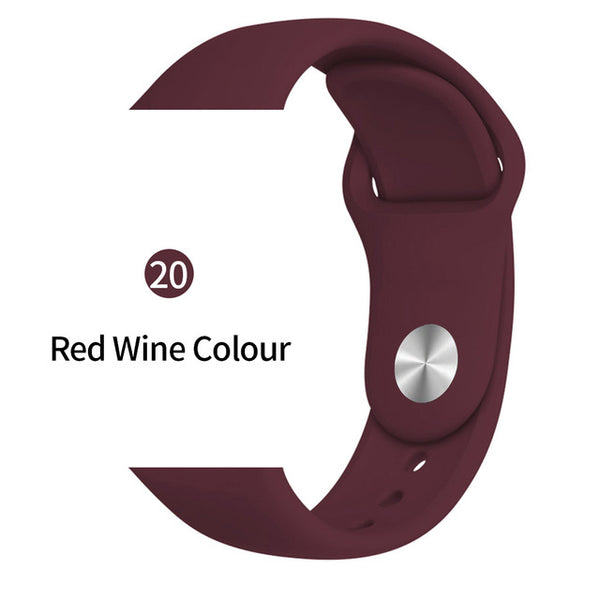 Soft Sports Watch Silicone band Watch for Apple 4 3 2 1 38 MM 42 MM Breathable Bracelet for Iwatch Series 5 40mm 44mm strap