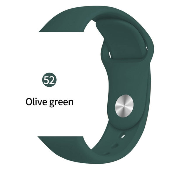Soft Sports Watch Silicone band Watch for Apple 4 3 2 1 38 MM 42 MM Breathable Bracelet for Iwatch Series 5 40mm 44mm strap