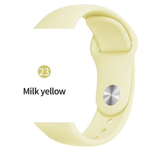 Soft Sports Watch Silicone band Watch for Apple 4 3 2 1 38 MM 42 MM Breathable Bracelet for Iwatch Series 5 40mm 44mm strap