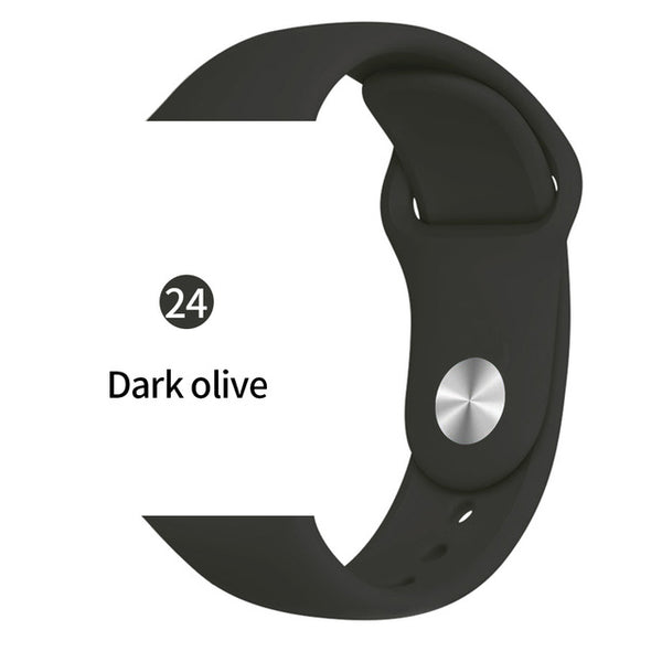 Soft Sports Watch Silicone band Watch for Apple 4 3 2 1 38 MM 42 MM Breathable Bracelet for Iwatch Series 5 40mm 44mm strap