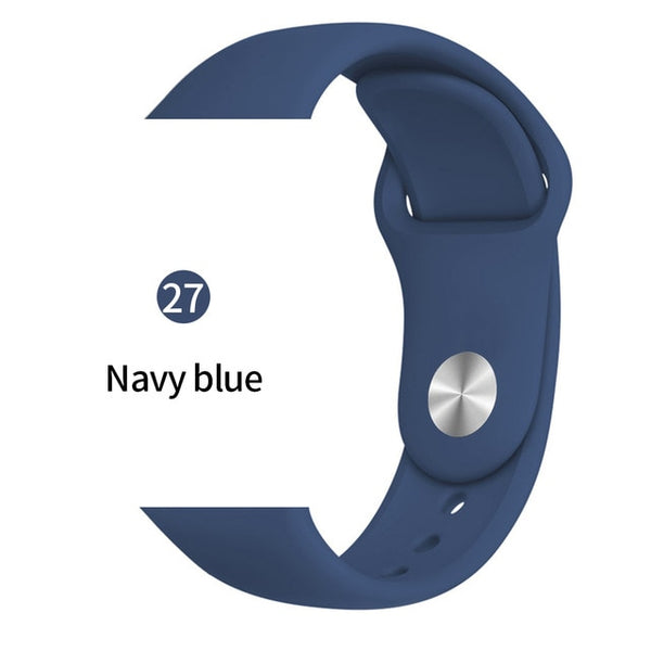 Soft Sports Watch Silicone band Watch for Apple 4 3 2 1 38 MM 42 MM Breathable Bracelet for Iwatch Series 5 40mm 44mm strap