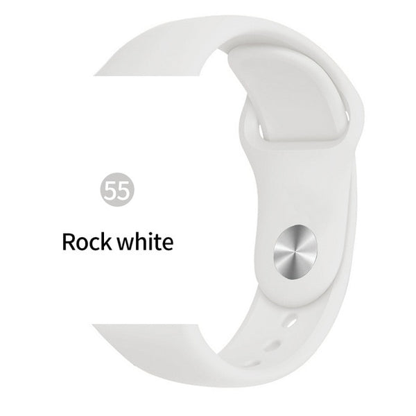 Soft Sports Watch Silicone band Watch for Apple 4 3 2 1 38 MM 42 MM Breathable Bracelet for Iwatch Series 5 40mm 44mm strap