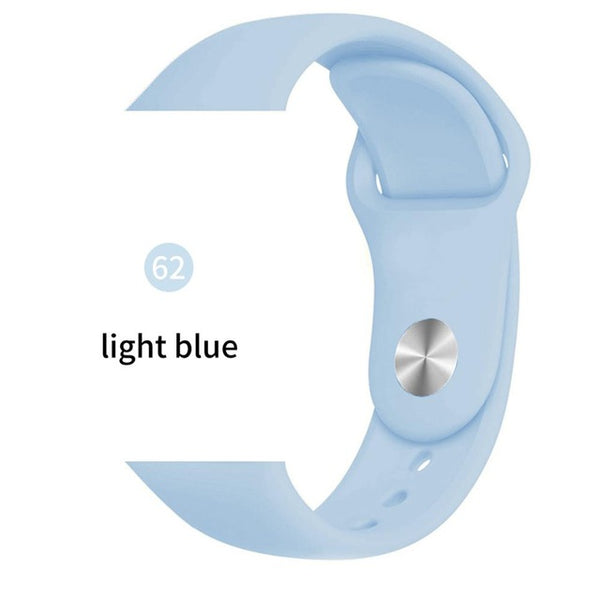 Soft Sports Watch Silicone band Watch for Apple 4 3 2 1 38 MM 42 MM Breathable Bracelet for Iwatch Series 5 40mm 44mm strap