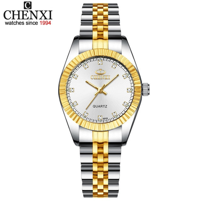 Luxury Stainless Steel Quartz Waterproof Diamond Wrist watch