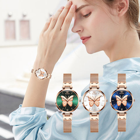 Olevs Women Butterfly Watch